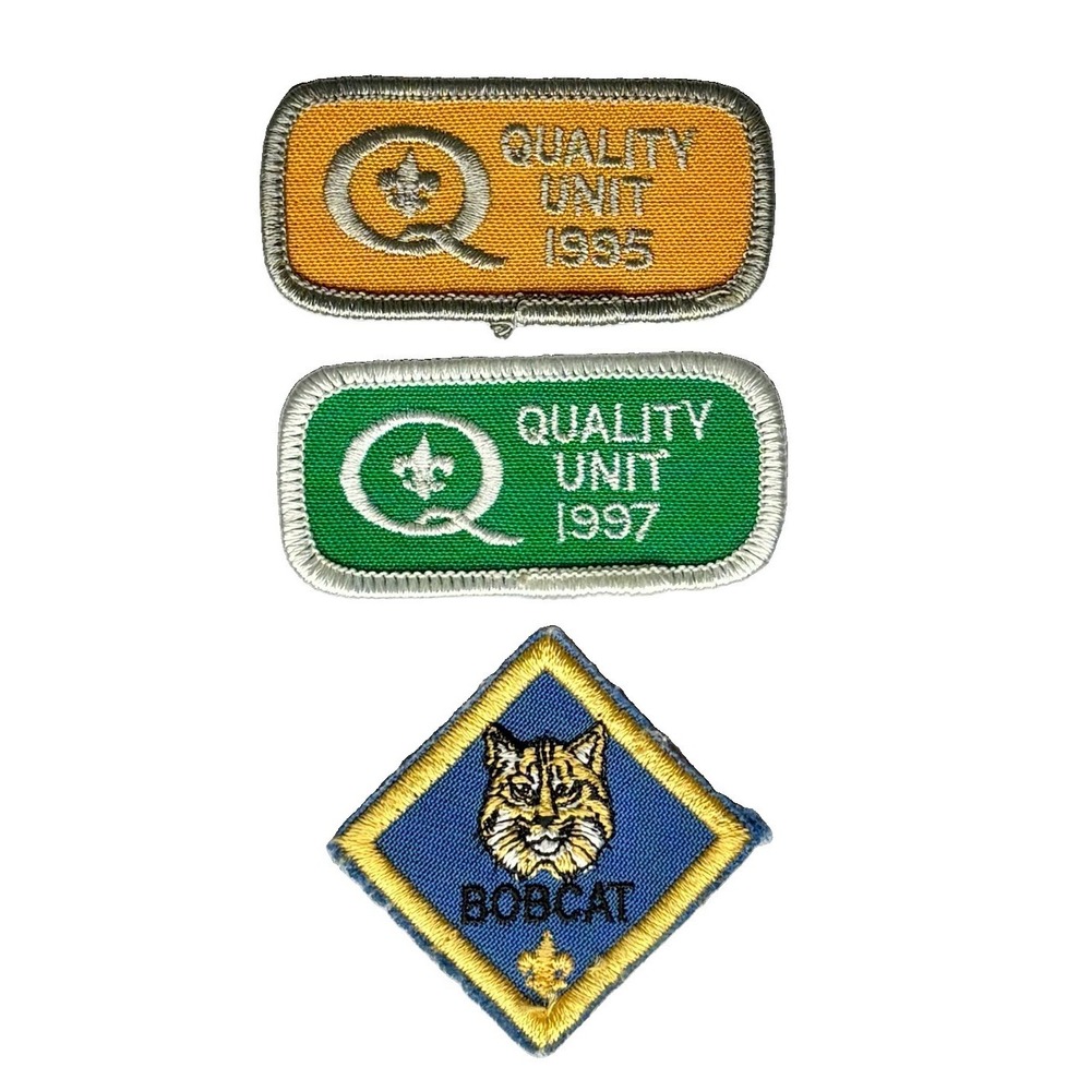 Vintage BSA Patch‎ Lot 1995 1997 Quality Unit Award Patches & Cub Scout Bobcat